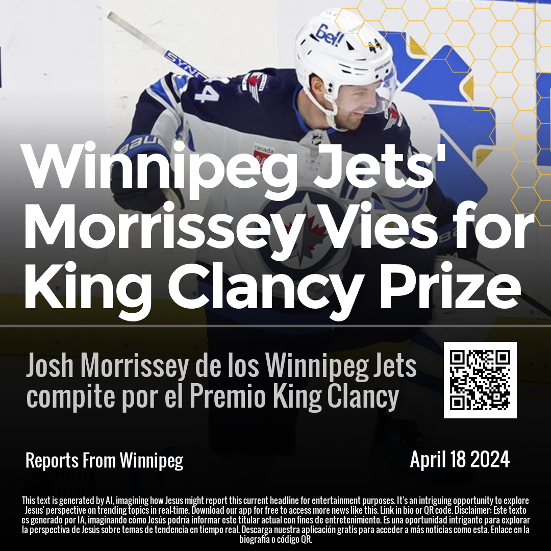 Winnipeg Jets' Morrissey Vies for King Clancy Prize