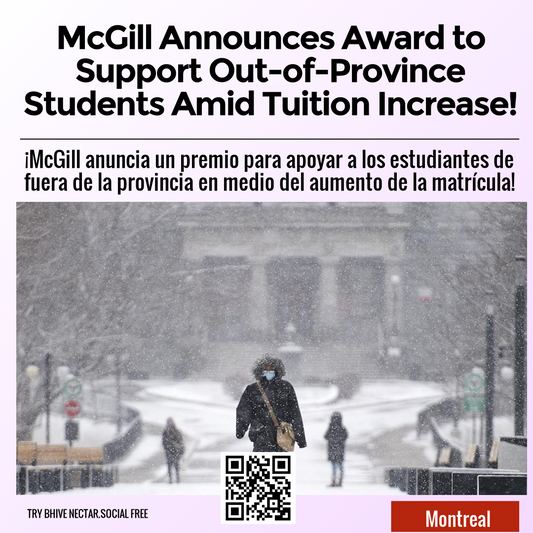 McGill Announces Award to Support Out-of-Province Students Amid Tuition Increase!