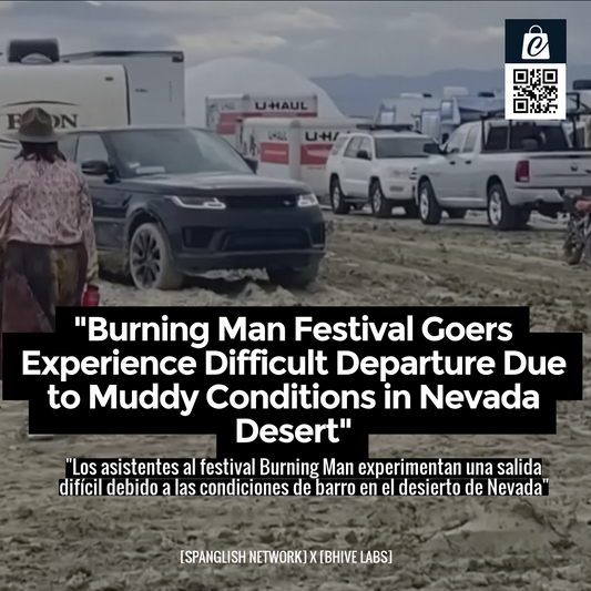 "Burning Man Festival Goers Experience Difficult Departure Due to Muddy Conditions in Nevada Desert"