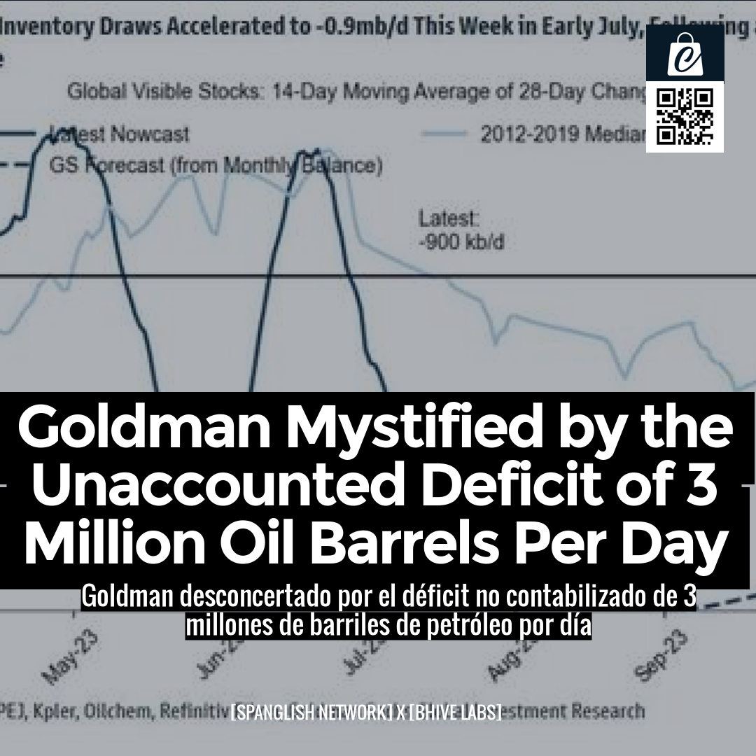 Goldman Mystified by the Unaccounted Deficit of 3 Million Oil Barrels Per Day