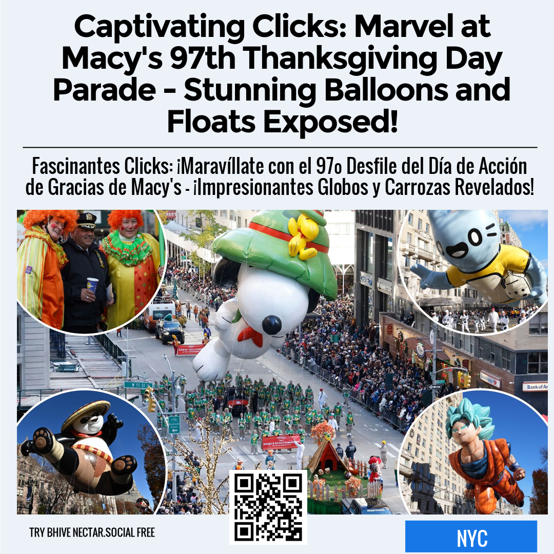 Captivating Clicks: Marvel at Macy's 97th Thanksgiving Day Parade - Stunning Balloons and Floats Exposed!