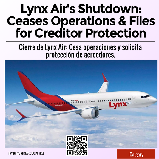 Lynx Air's Shutdown: Ceases Operations & Files for Creditor Protection