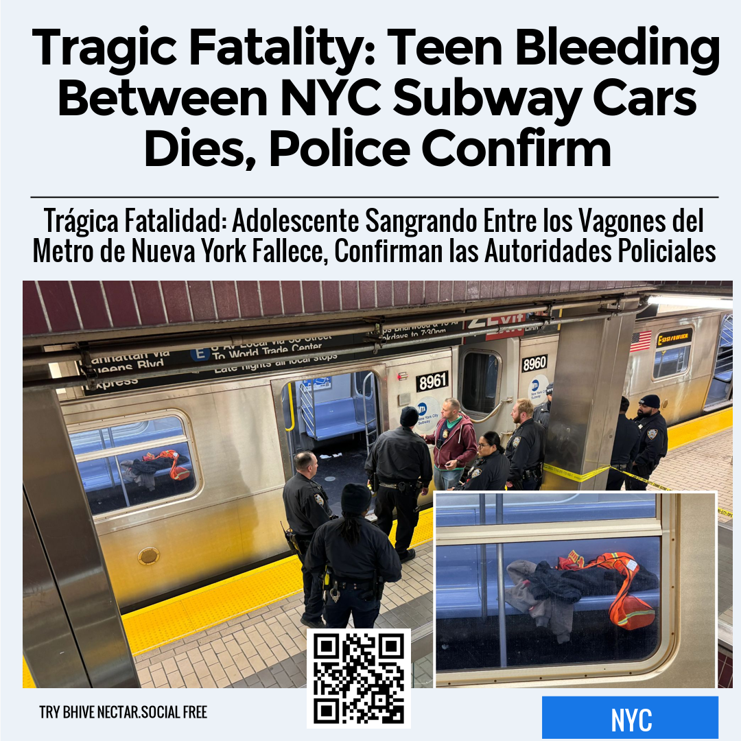 Tragic Fatality: Teen Bleeding Between NYC Subway Cars Dies, Police Confirm