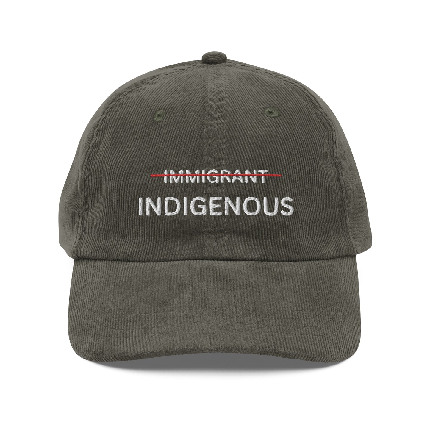 Indigenous Peoples Hoodie InVintage Corduroy Cap