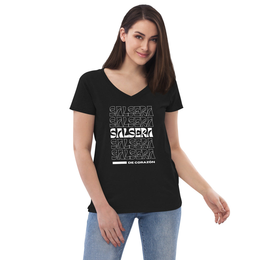 Salsera De Corazon Women’s recycled v-neck t-shirt