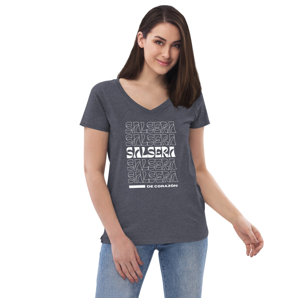 Salsera De Corazon Women’s recycled v-neck t-shirt